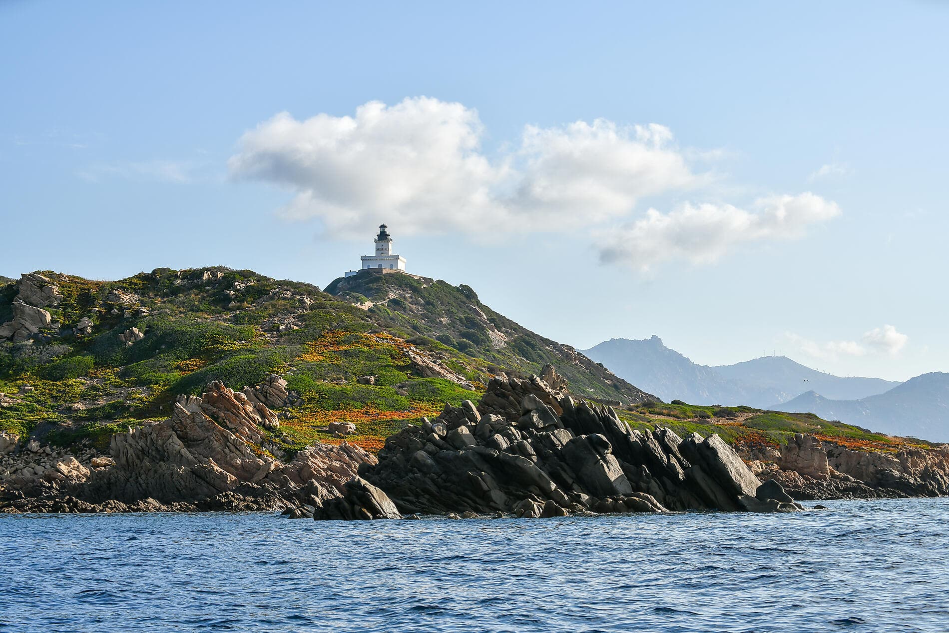 Corsican shores, under Sail Aboard Le Ponant 