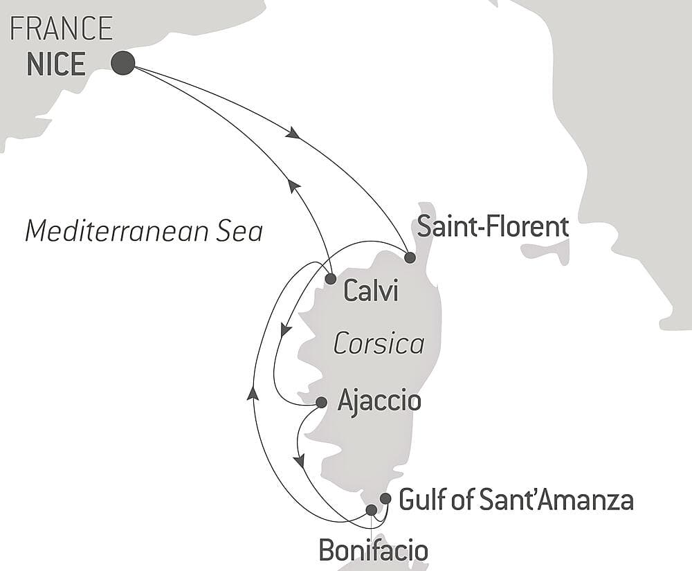 Corsican shores, under Sail Aboard Le Ponant null