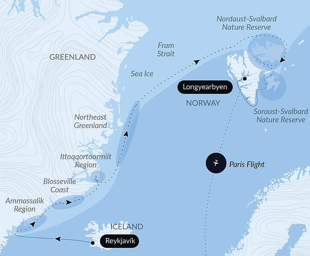 In the ice of the Arctic, from Greenland to Svalbard null
