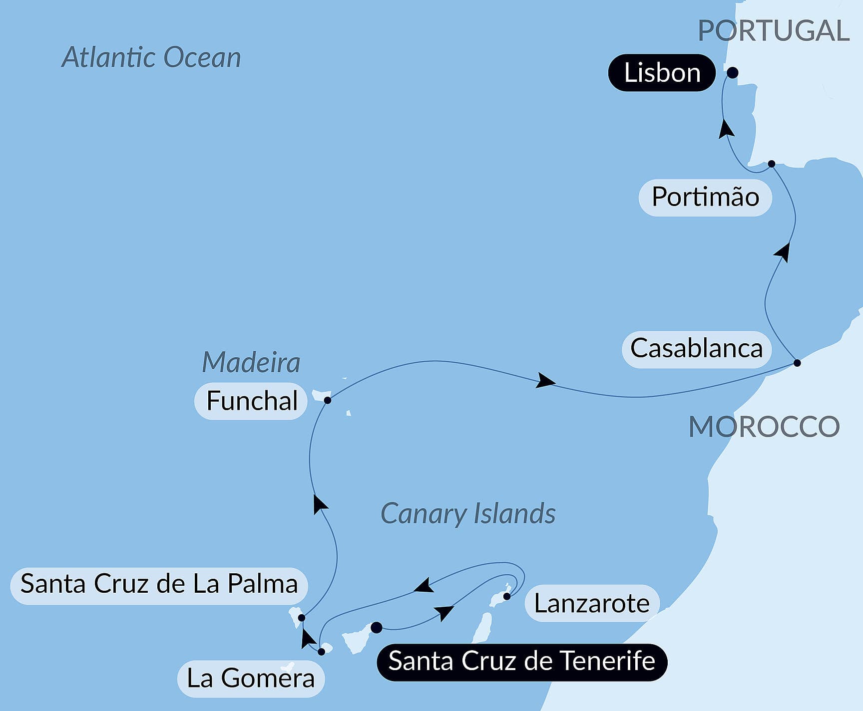 Volcanic islands and historic cities of the North Atlantic